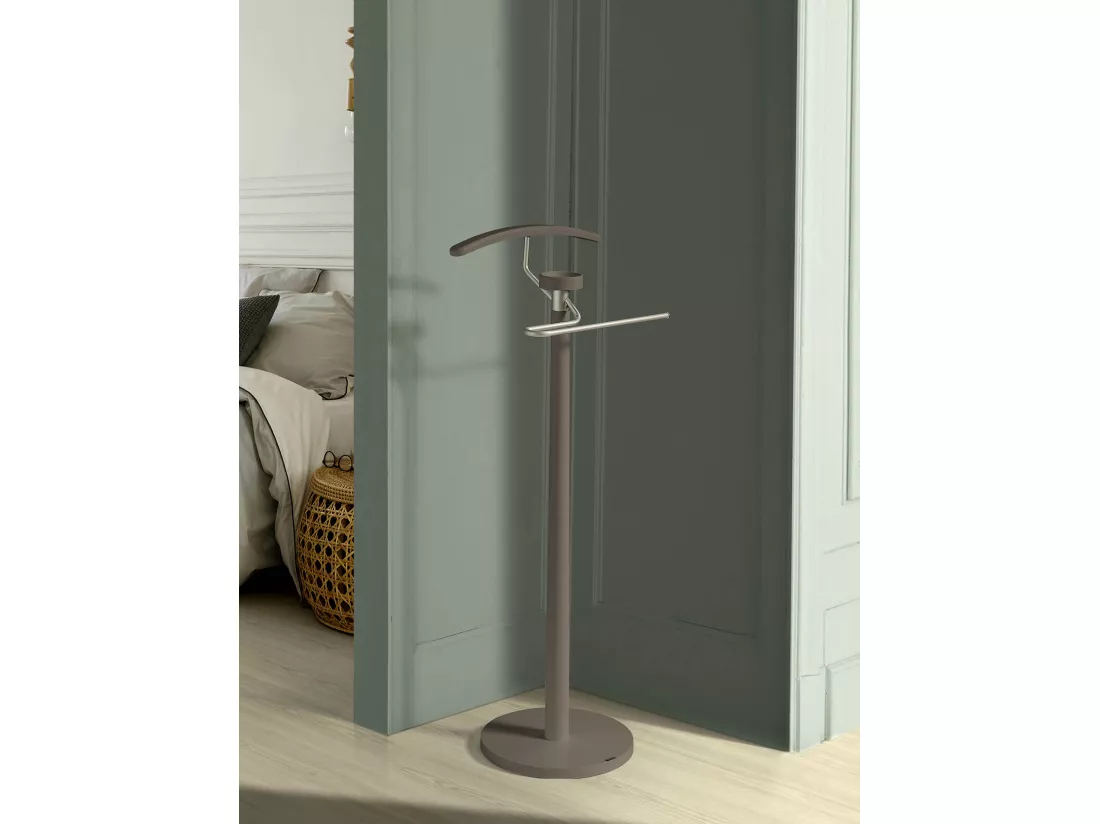 Valet de nuit - H112cm x L46cm x P34cm - hêtre massif moka - Bold