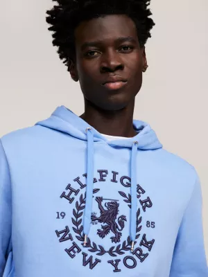 Moletom com capuz oversized com logo Crest