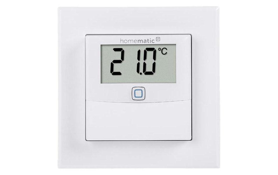 Funk-Temperatur- und Luftfeuchtigkeitssensor - WeissSmart Home Temperatur- und Luftfeuchtigkeitssensor mit Display – HmIP-STHD