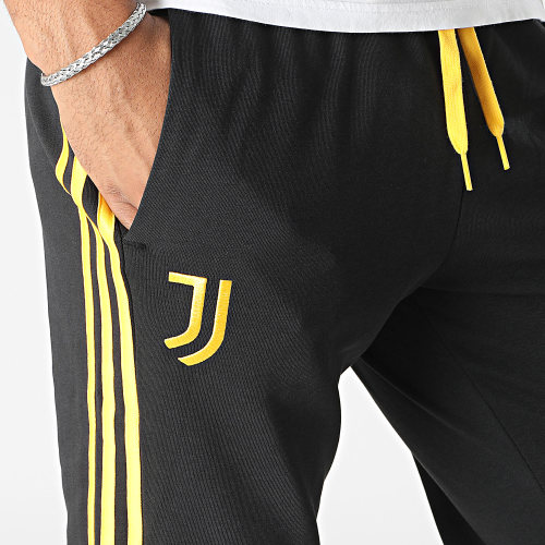 Pantalon Jogging A Bandes Juventus HZ4960 Noir Jaune