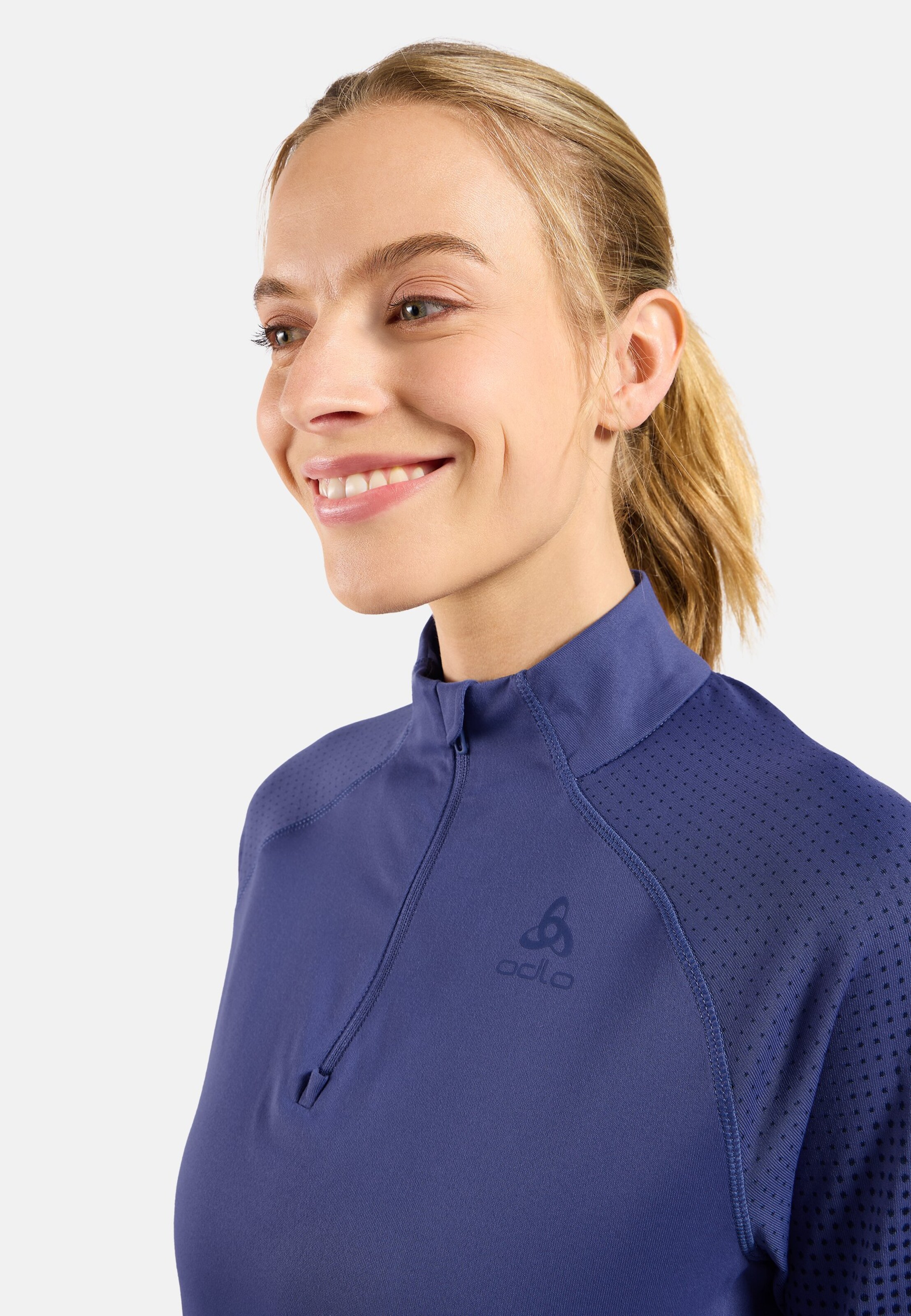 Zeroweight Warm Laufoberteil mit Halbreissverschluss 2.0 in Skipper Blue
