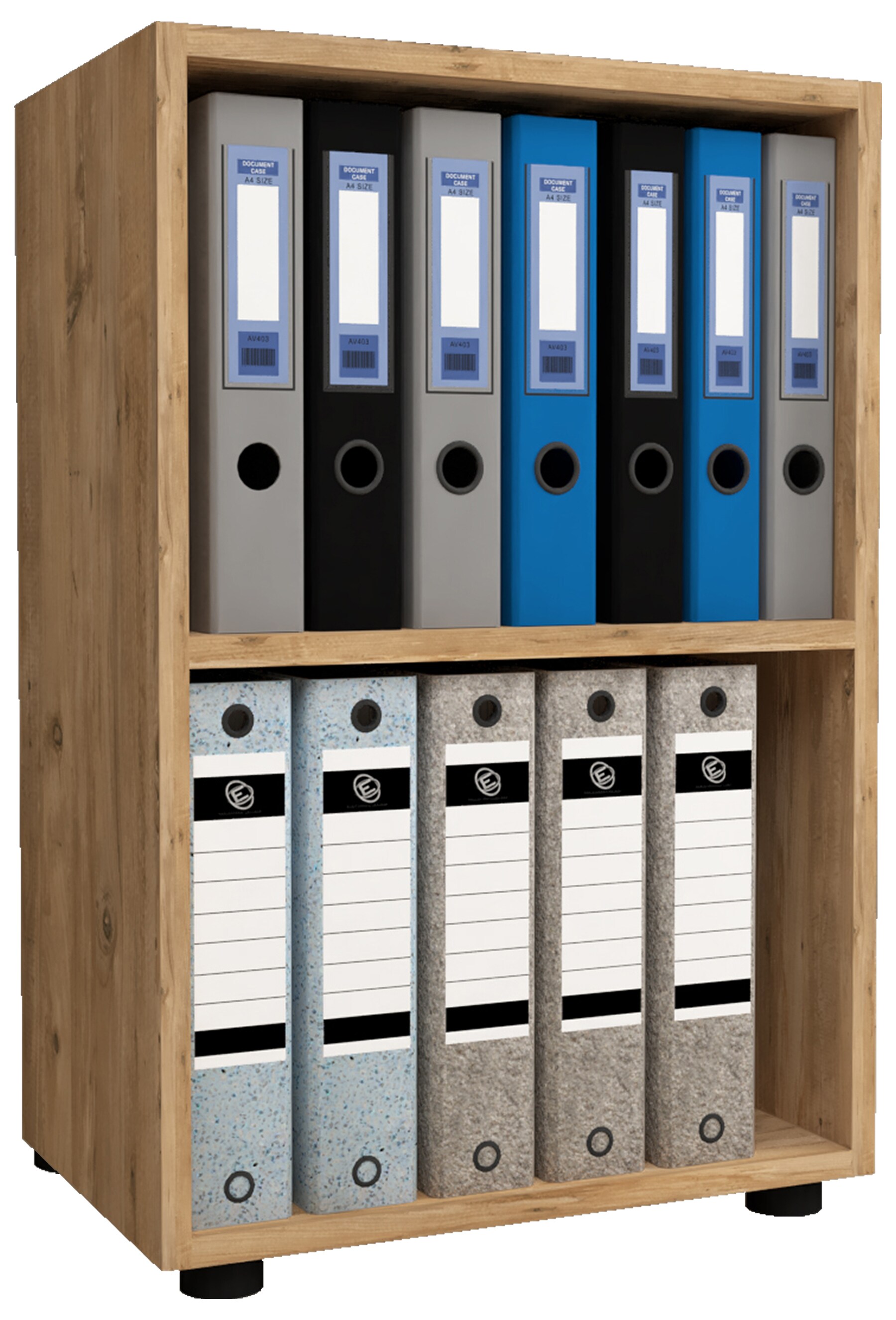 VCM Holz Büro Stand Regal Bücher Ordner Aktenregal Ordnerregal Bücherregal Ulas 2f