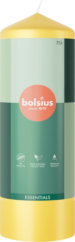 Bolsius stompkaars Essentials geel 75 uur D 6,8 H 20 cm