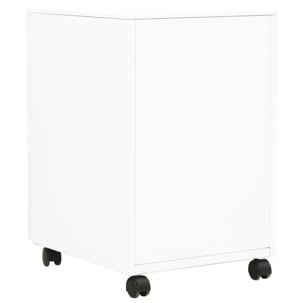 vidaXL Mobilt arkivskap hvit 39x45x60 cm stål