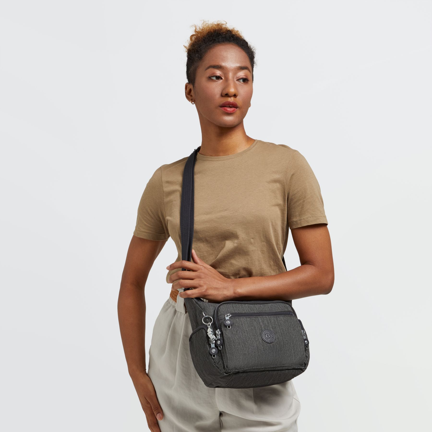 GABBIE S Petit sac bandoulière à compartiments multiples - Black Peppery