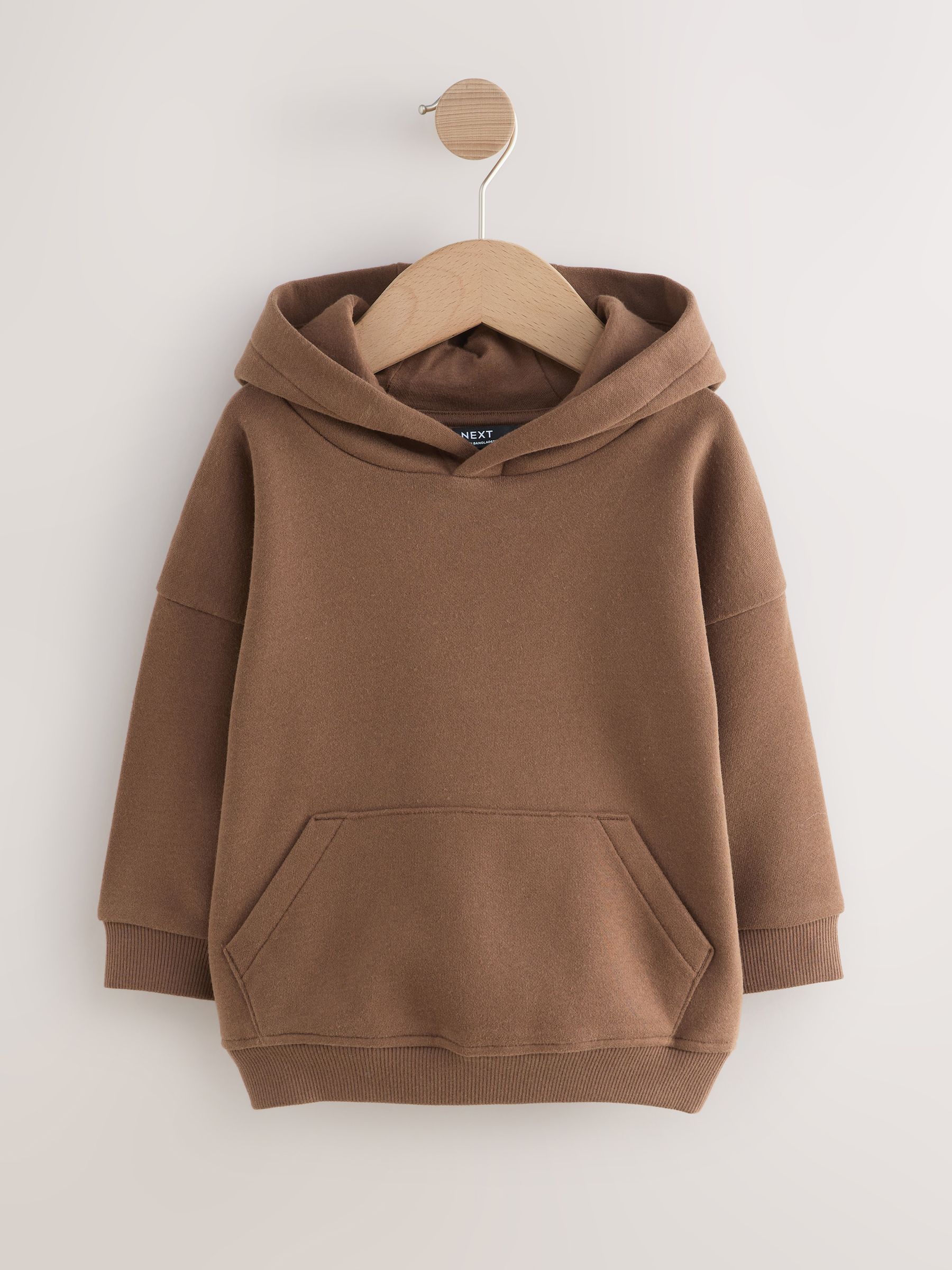 Bruin - Zachte hoodie met lange mouwen (3mnd-7jr)