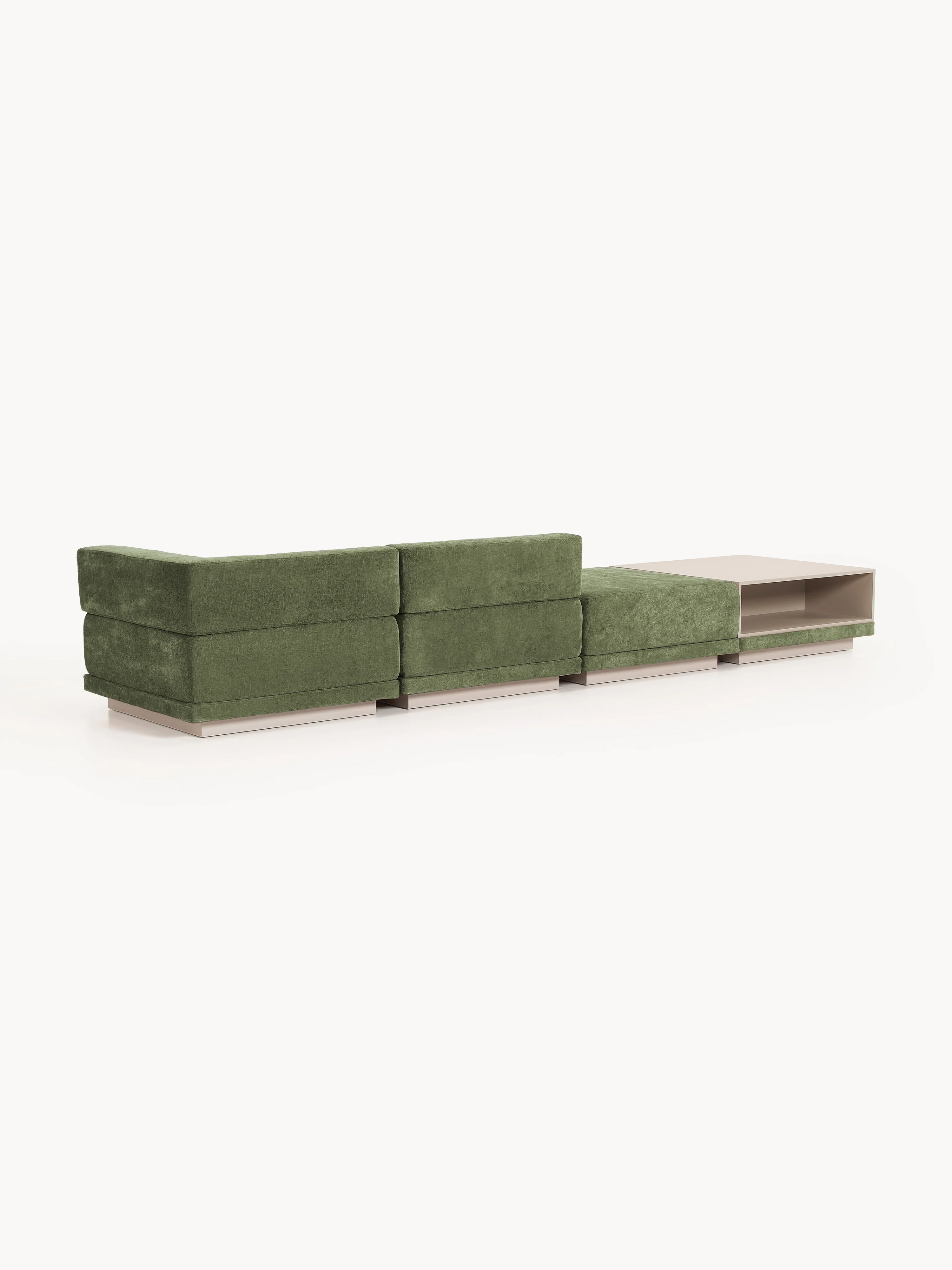 Modulaire bank Colin (4-zits) met salontafel & poef