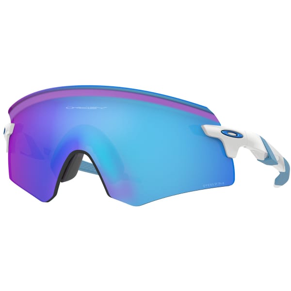 Lunette vélo OAKLEY ENCODER POLISHED WHITE W/ PRIZM SAPPHIRE