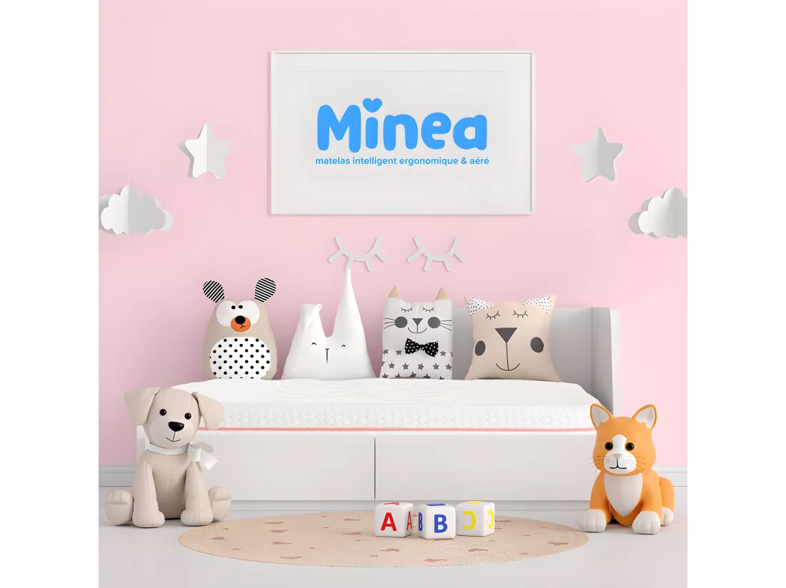 MINEA | Matelas SWEET DREAMS Rose Bébé 90x190 cm | Mousses Haute Densité & supersoft
