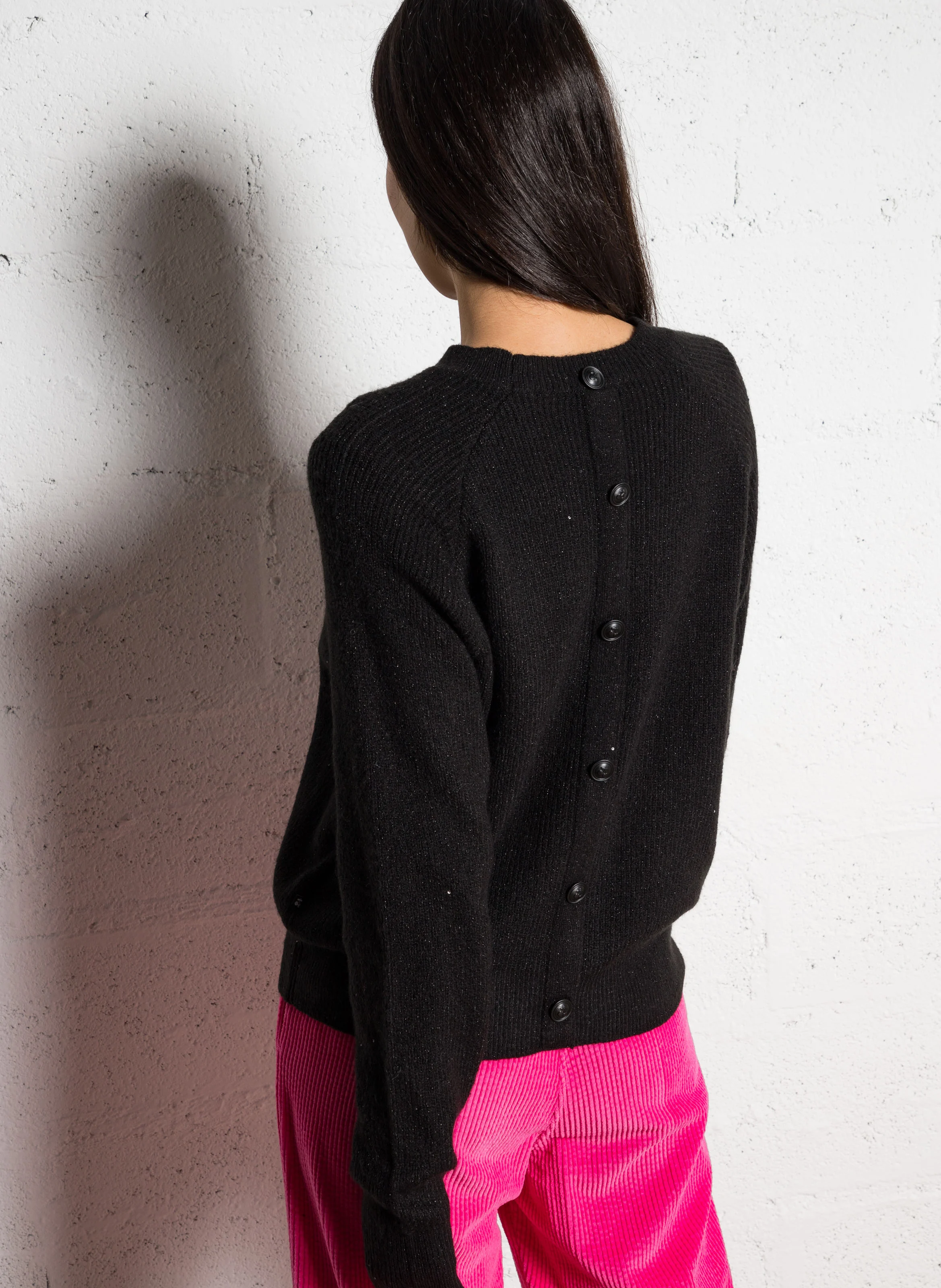 BOKI - Gilet col rond | Noir