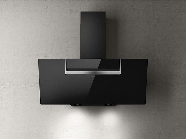 Hotte inclinée en verre noir L. 90 cm Sheen S Elica