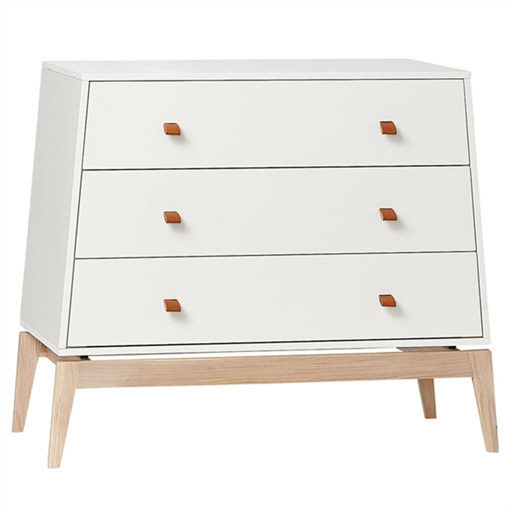 Luna™ Kommode Hvid/Eg - Leander → Luksusbaby.dk