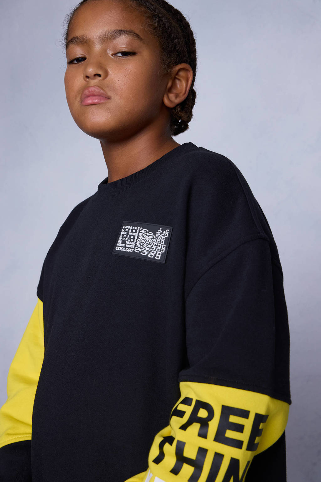 Coolcat Colourblock Sweater Noel met Statements