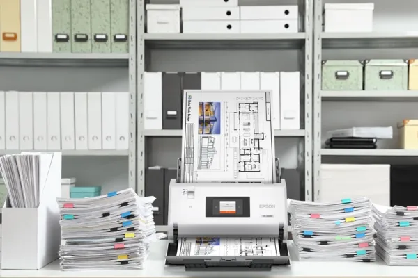 Epson WorkForce DS-32000 - Dokumentscanner - Contact Image Sensor (CIS) - Duplex - A3 - 600 dpi x 600 dpi - op til 90 ppm (mono) / op til 90 ppm (farve) - ADF (120 ark) - op til 40000 scanninger pr. dag - USB 3.0