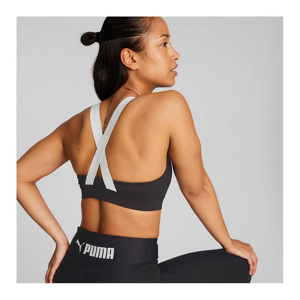 Puma MID IMPC PUMA FIT BRA - Brassière Femme puma black