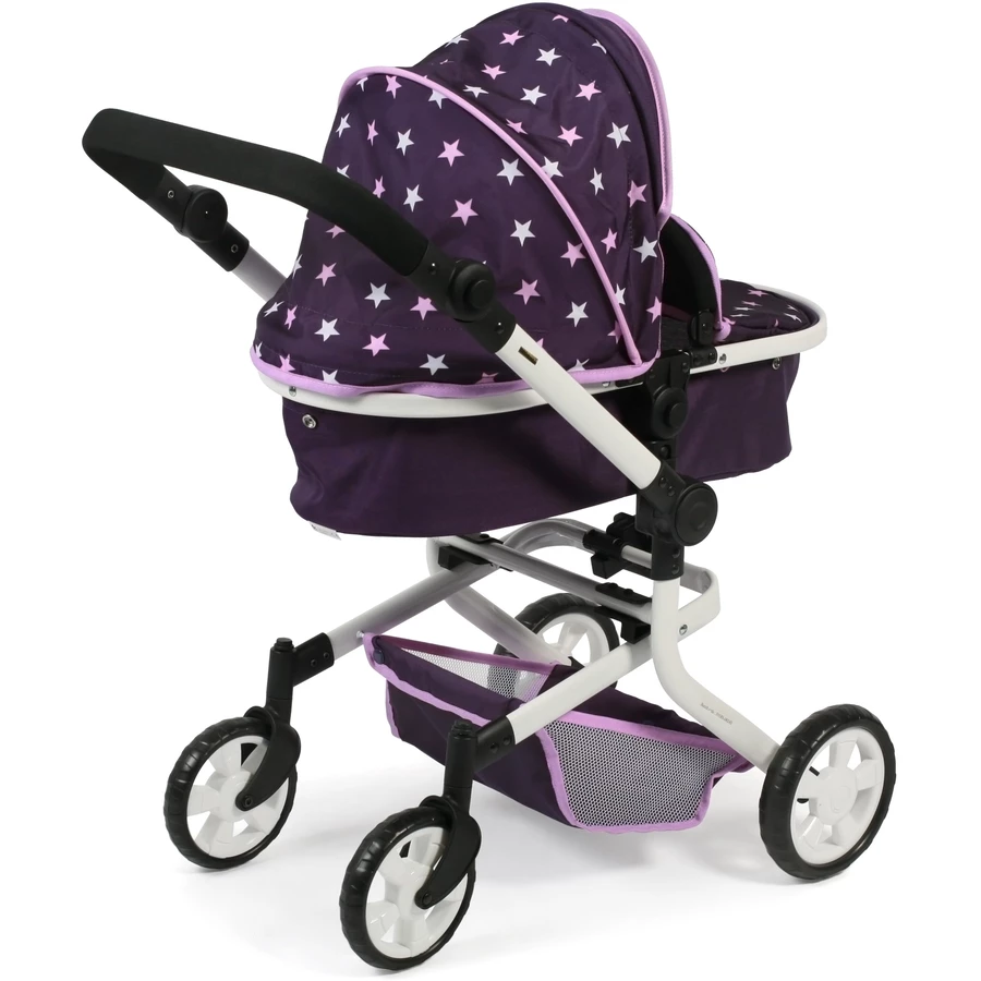 BAYER CHIC 2000 Kombi-Puppenwagen MIKA Stars lila