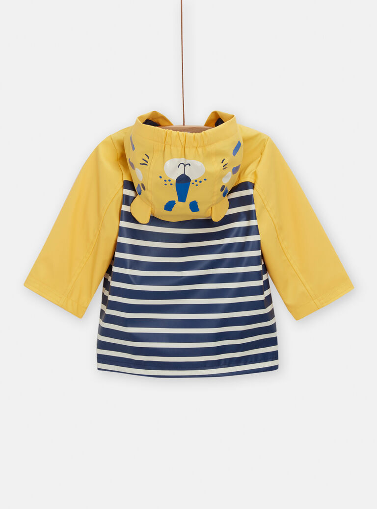 Imperméable jaune à rayures marines pour bébé garçon