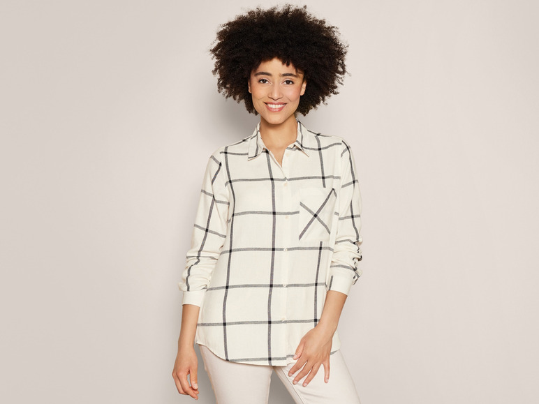 Flanellen dames blouse