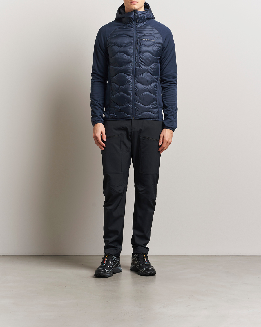 Peak Performance Helium Down Hooded Hybrid Jacket Blue Shadow