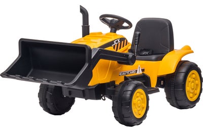 Alex's Garage Eltraktor med Frontlaster, Gul
