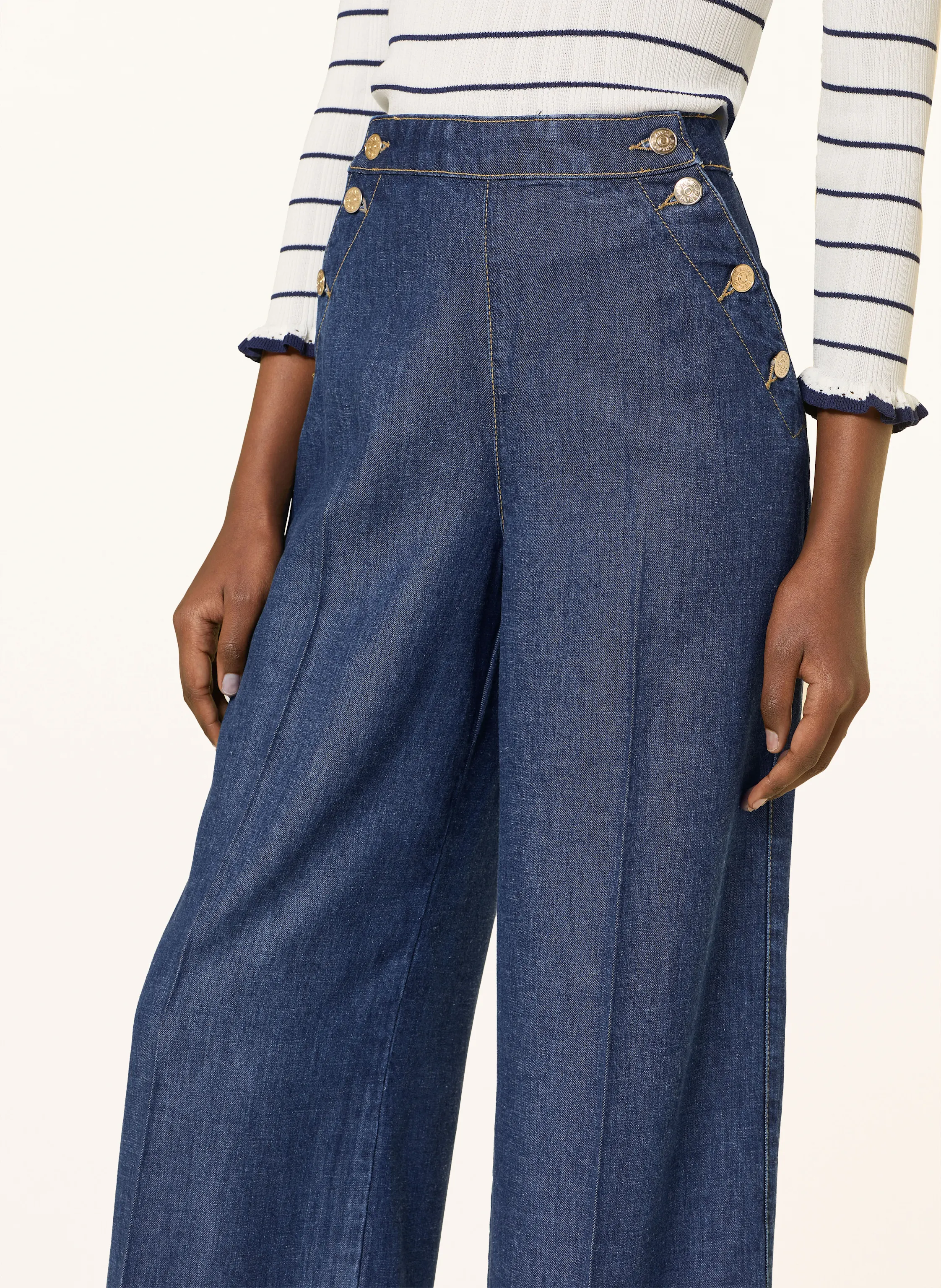 CLAUDIE PIERLOT Marlenehose in Jeansoptik