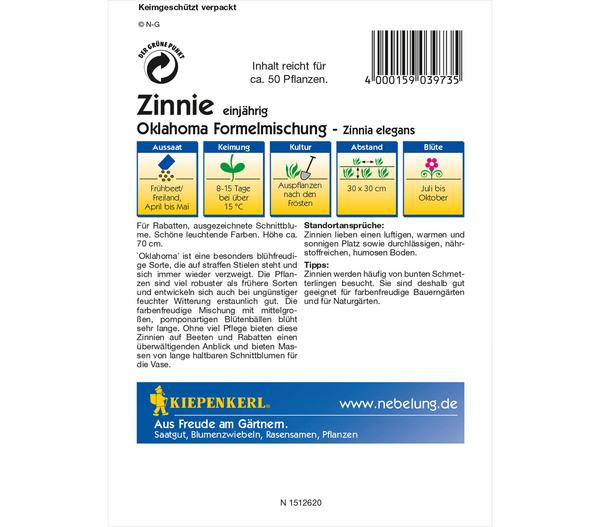 Kiepenkerl Saatgut Zinnie Oklahoma Mix