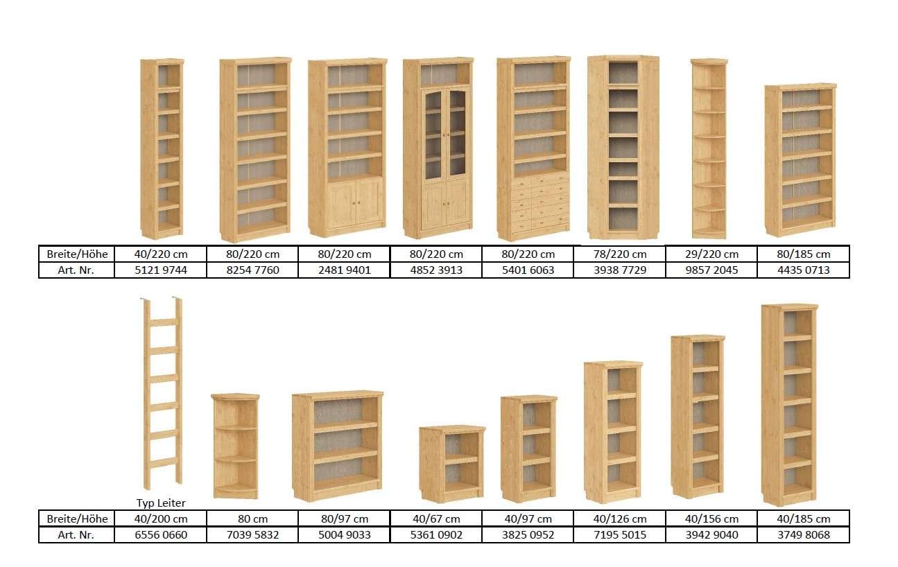 GOODproduct Standregal »Riga Bücherregal Regal Breite/Tiefe 40/29 cm« aus massiver Kiefer, FSC®-zertifiziert