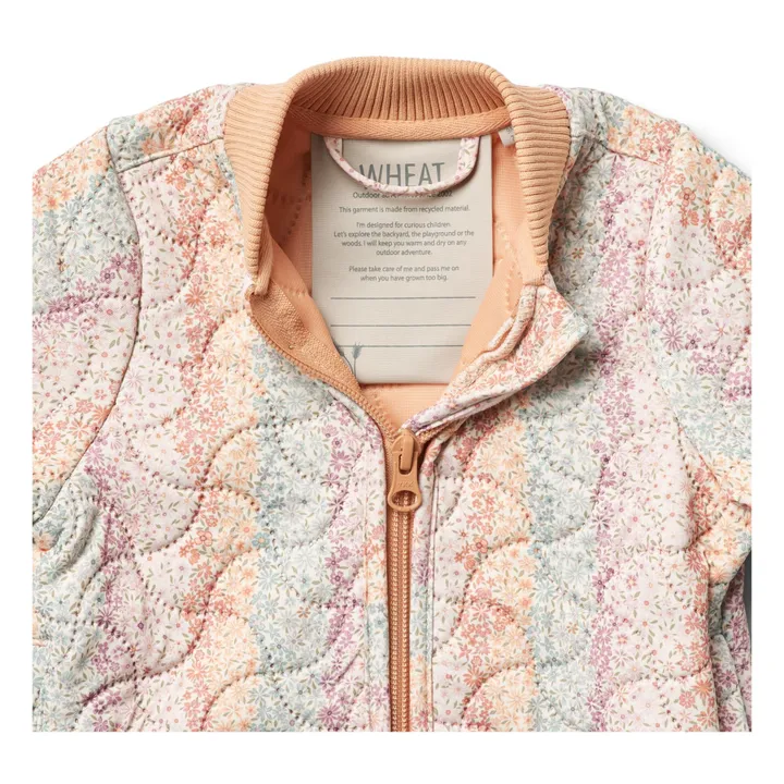 Wheat Veste Matelassée Loui Fleur Fibres Recyclées Bébé | Orange