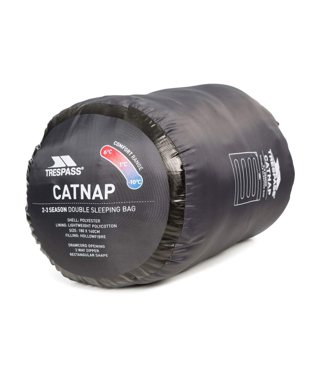 Trespass - Sac de couchage double CATNAP (Gris foncé) (Taille unique) - UTTP2891