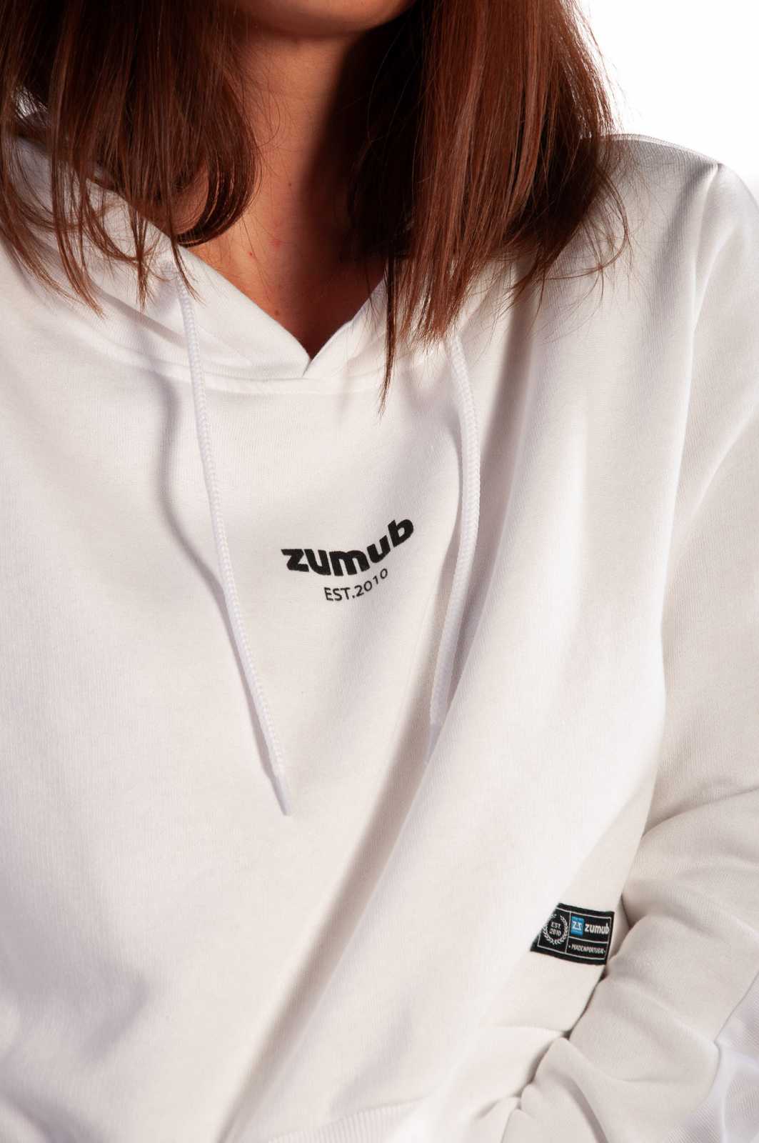 Moletom cropped Zumub EST. 2010 na cor preta