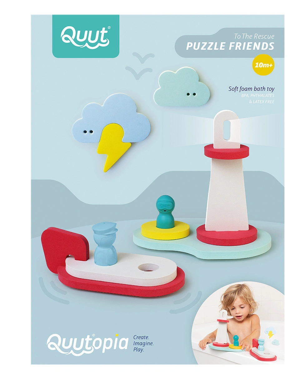 Badewannenspielzeug QUUTOPIA PUZZLE FRIENDS - TO THE RESCUE 13-teilig