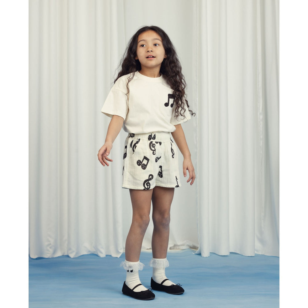 Køb Mini Rodini Offwhite Note Chenille T-Shirt