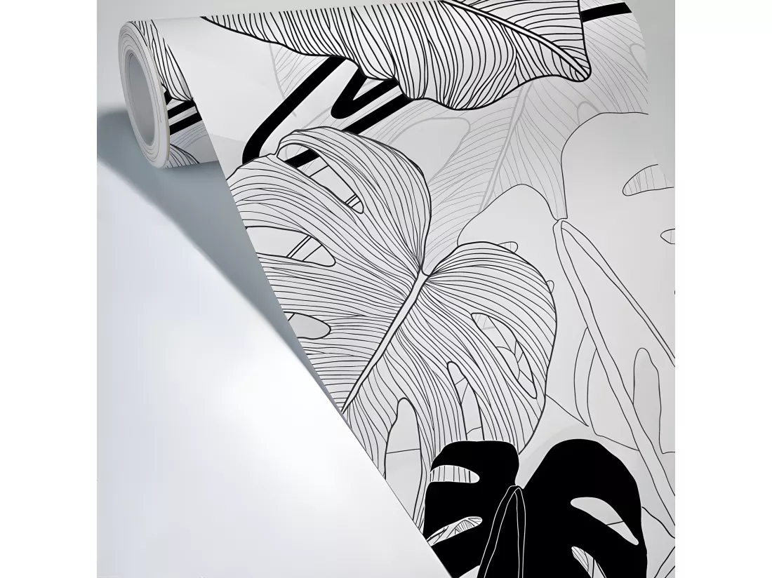 Papier Peint Panoramique L336xH270cm - Borneo B&W - Papier intissé 150gr/m2