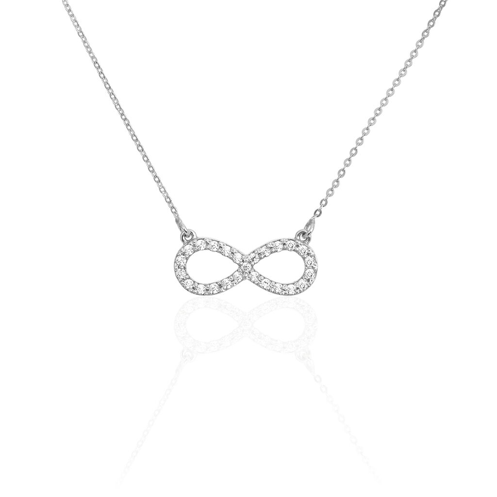 Collier Klothilda Or Blanc Oxyde De Zirconium