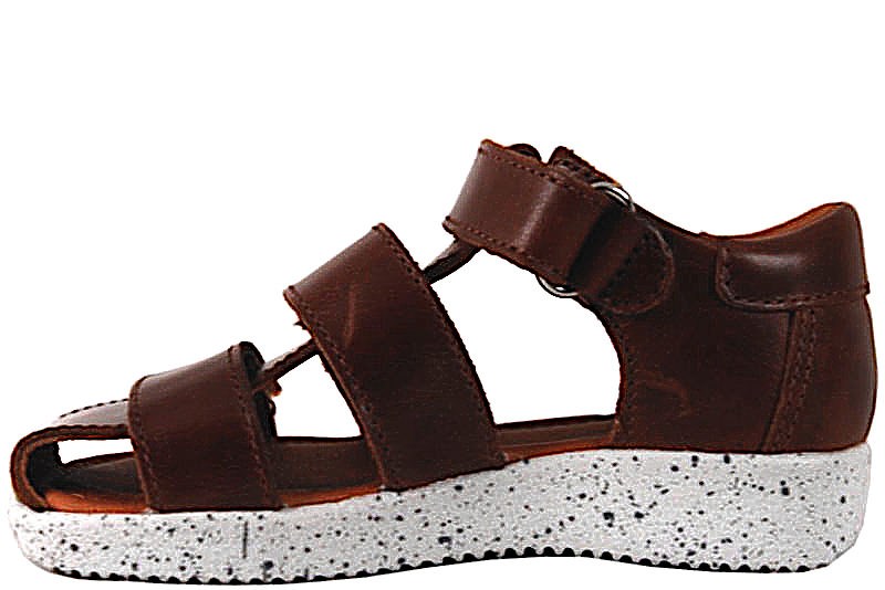 NATURE BIRK BRUN SANDAL I GLAT SKIND MED LUKKET TÅ