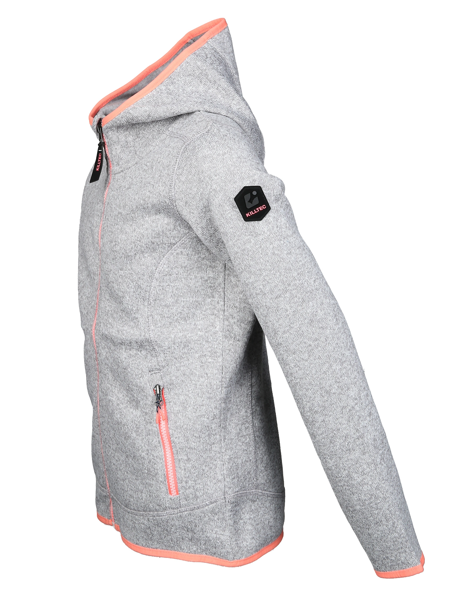 Strickfleece-Jacke KOS 355 GRLS in grau