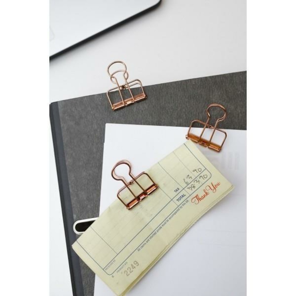 Pinces double-clip x 6 - cuivré