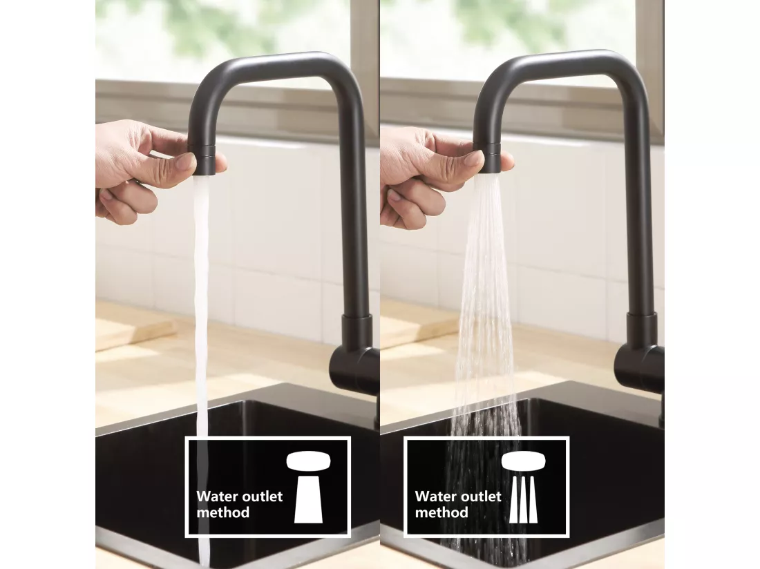 Cecipa max Evier Quartz Noir 50x45cm Evier 1 Bac en Quartz Evier de Cuisine en Granit + Cuisine Rabattable Robinet Pliable Mitigeur Sous Fenêtre Noir