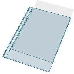 Sachet de 10 pochettes perforées polypropylène lisse haute qualité 9/100e - 24x32cm vertical - Cristal