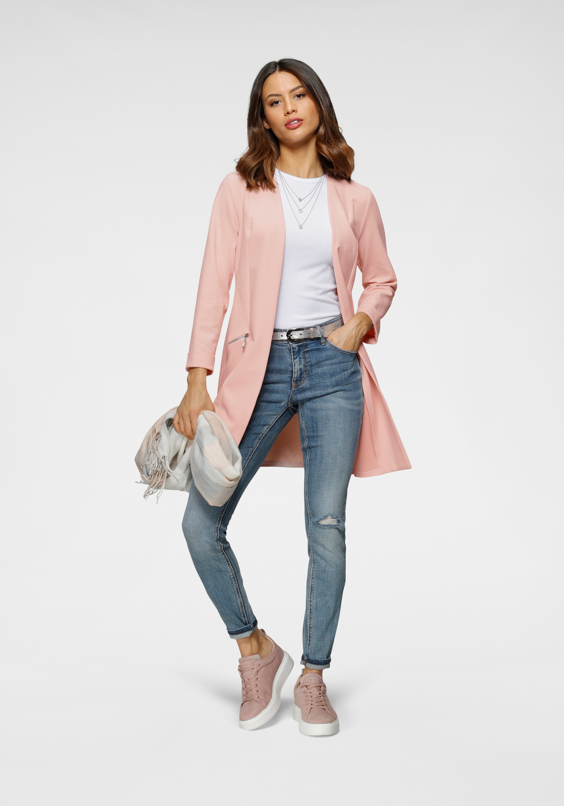 Laura Scott Longblazer mit Reissverschlüssen