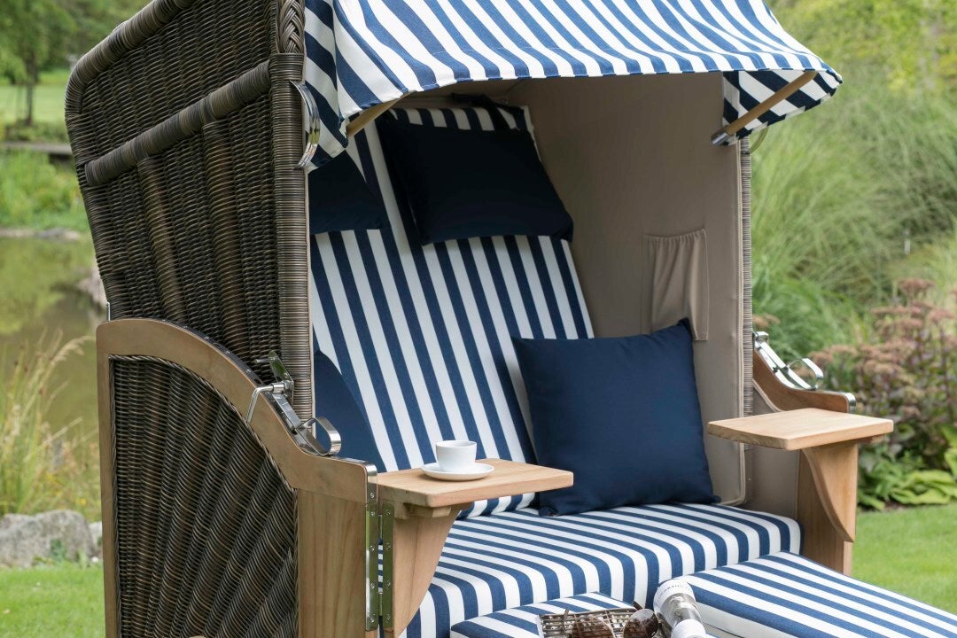 Strandstoel Nordstrand Teak PE grijs Design 580