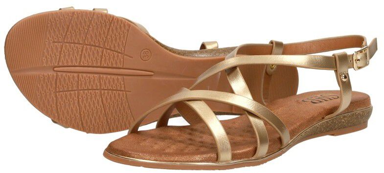 Sub55 Sandalen Plat goudkleur