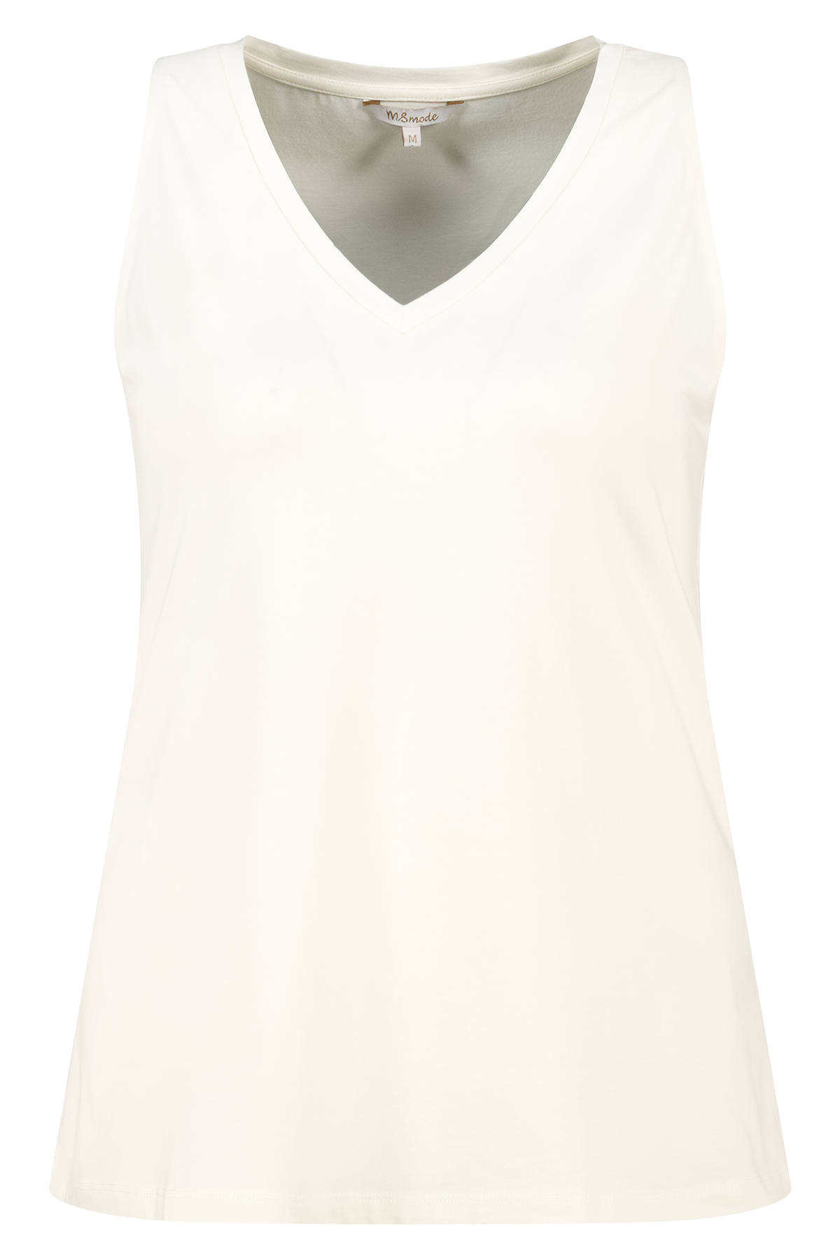 Top met V-hals Cream