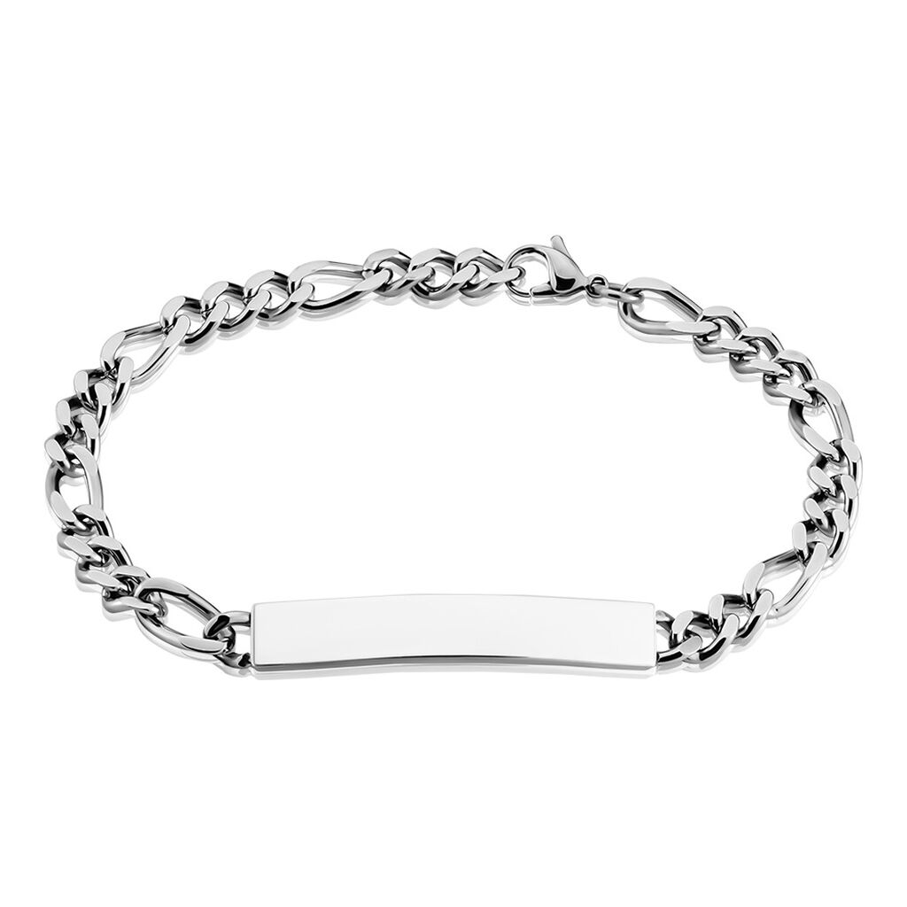 Bracelet Identité Acier Blanc Jimmy