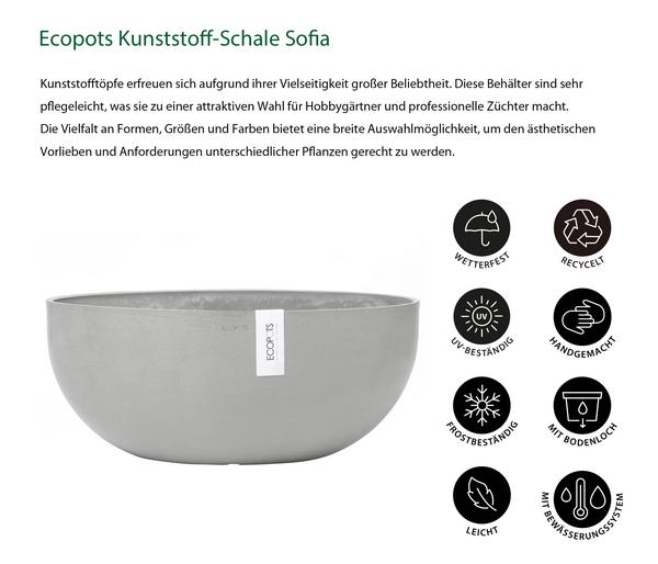 Ecopots Kunststoff-Schale Sofia mit
