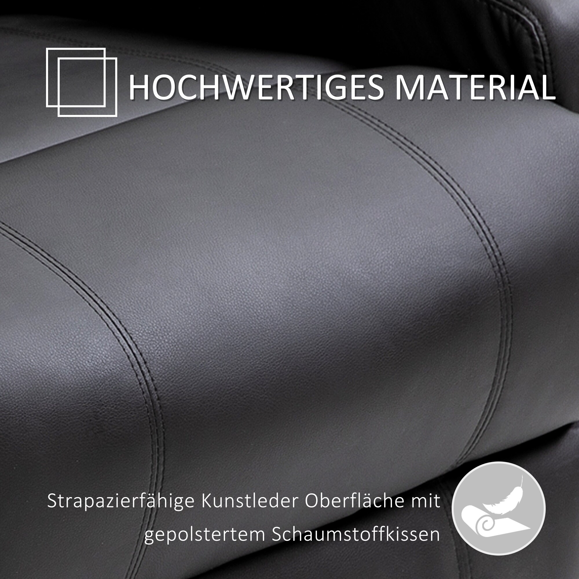 HOMCOM Massagesessel mit Liegefunktion 84 x 92 x 109 cm (BxTxH)