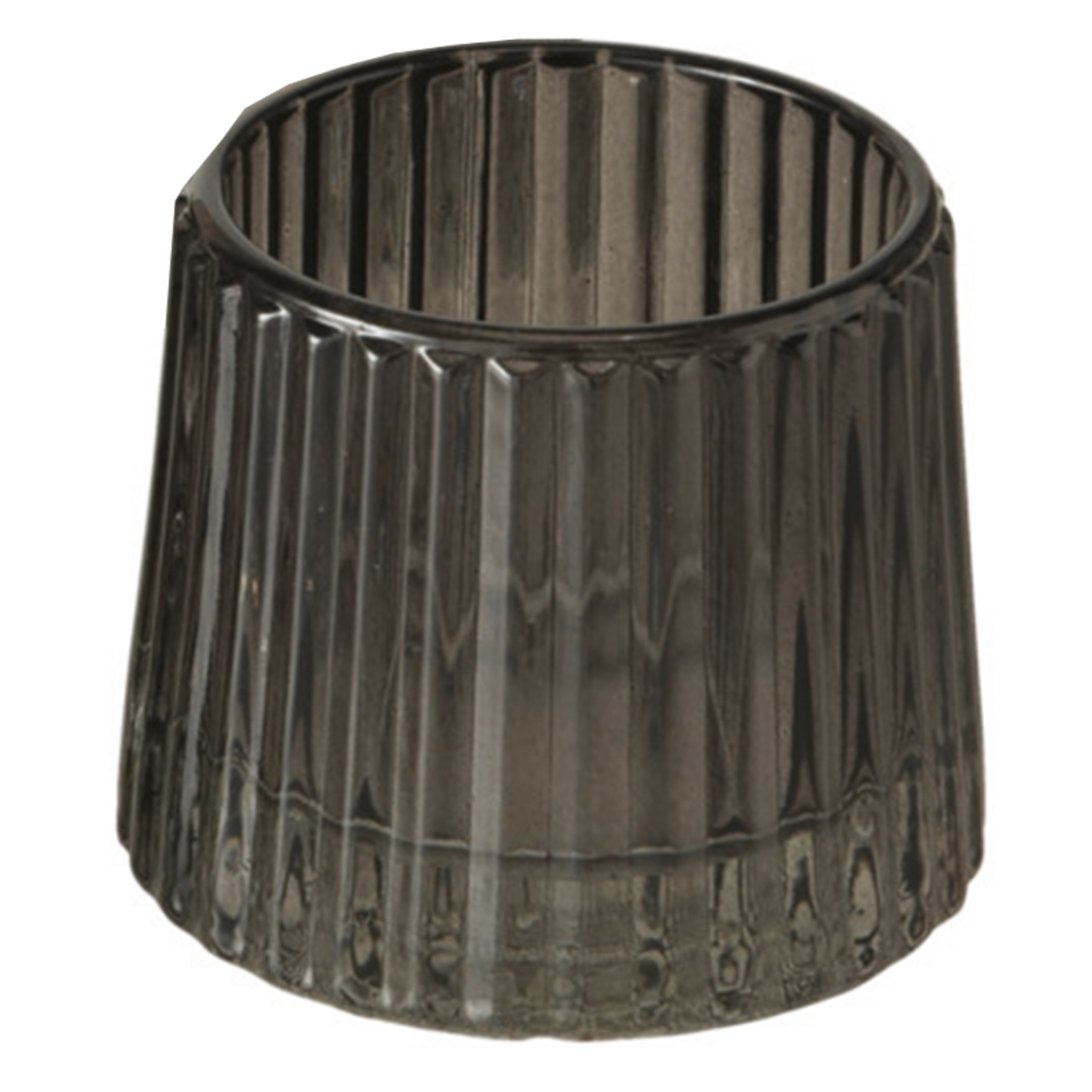 Teelichthalter - grau - sortiert - 7 cm hoch