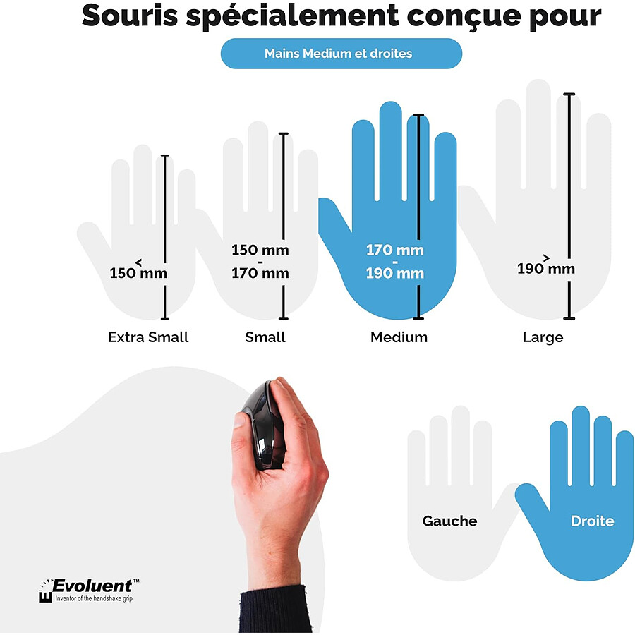 Evoluent VerticalMouse D Wireless Medium