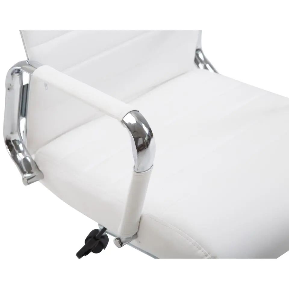 CLP Bureaustoel Kolumbus chroom Frame - Kunstleer - wit
