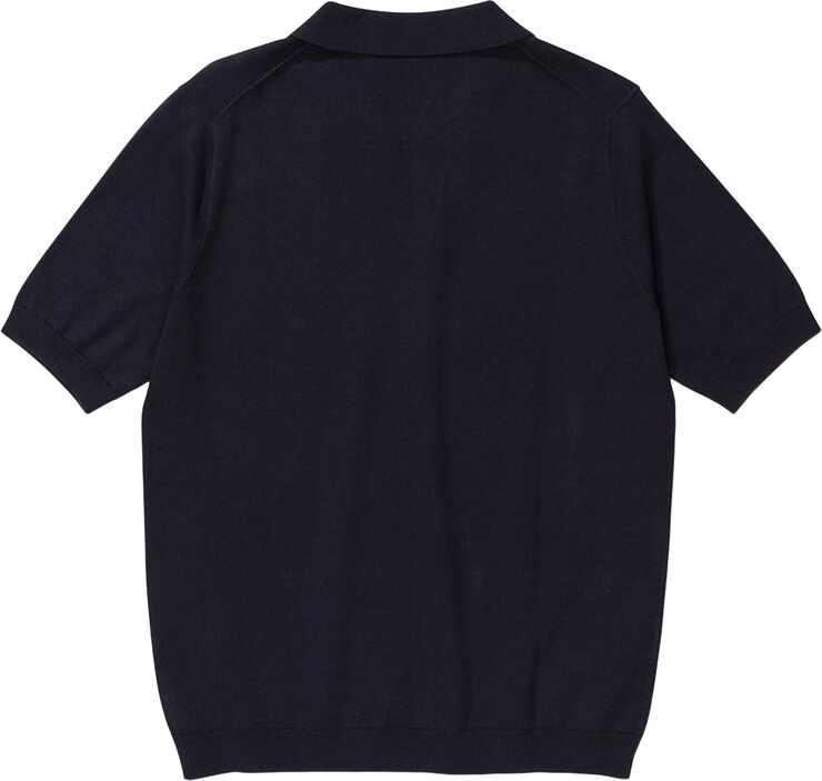 Norse Projects Leif Cotton Linen Polo Blå